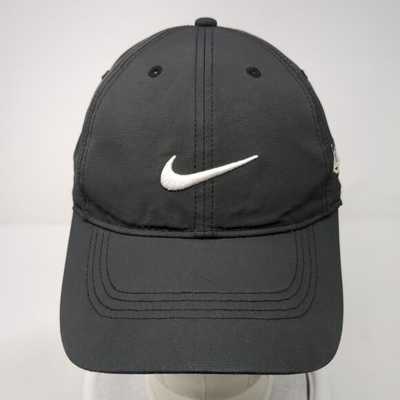 Nike Golf Strapback Cap Black One Size Adjustable Embroidered Swoosh Polyester - Picture 2 of 10